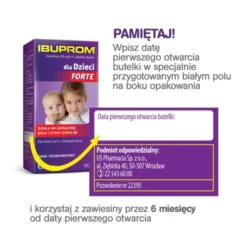 Ibuprom dla Dzieci Forte, 200 mg/5 ml, zawiesina doustna, 150 ml