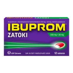 Ibuprom Zatoki, 200 mg + 30 mg, tabletki powlekane, 12 szt.