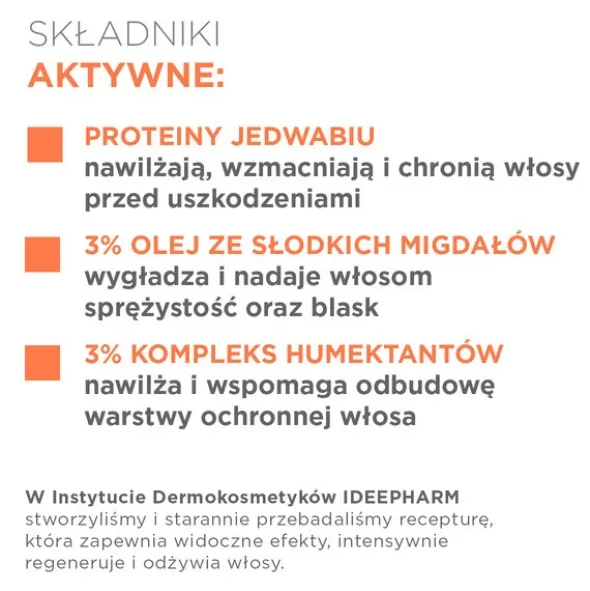 Idee Derm, maska odbudowująca do włosów wysokoporowatych, 200 ml