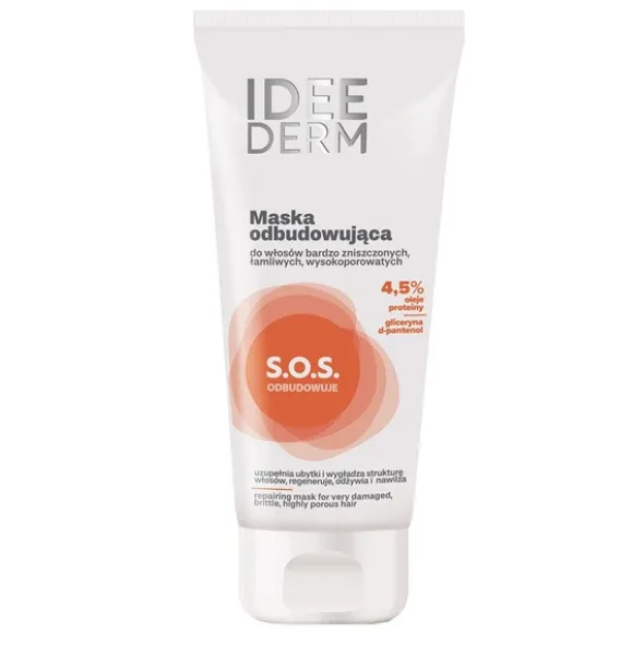Idee Derm, maska odbudowująca do włosów wysokoporowatych, 200 ml