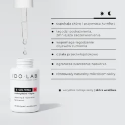 IDO LAB B-Sulfena, intensywnie regenerujące serum dla skóry suchej, wrażliwej i łojotokowej, 50 ml