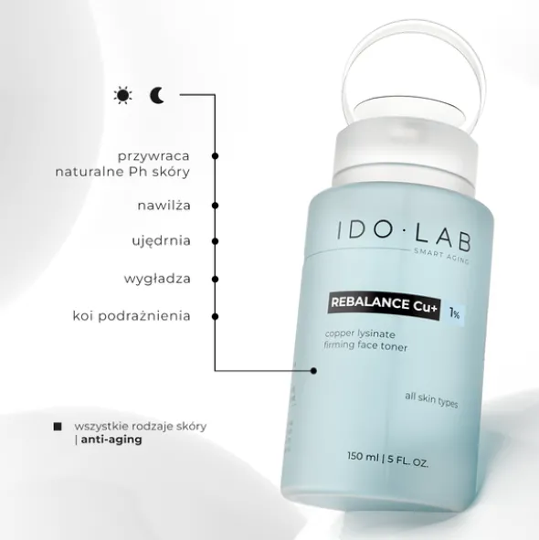 IDO LAB Rebalance Cu+, ujędrniający tonik z proliną miedzi 1%, 150 ml