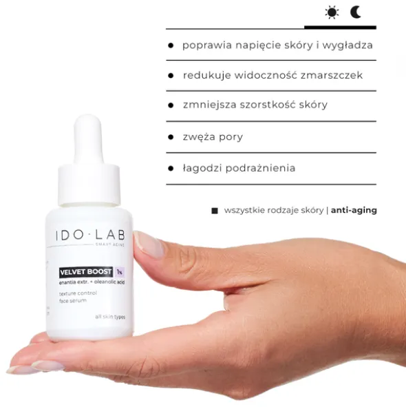 IDO LAB Velvet Boost, serum wygładzające i liftingujące, 30 ml