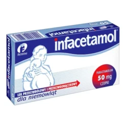 Infacetamol, 50 mg, czopki dla niemowląt, 10 szt.