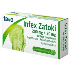 Infex Zatoki, 200 mg + 30 mg, tabletki powlekane, 12 szt.