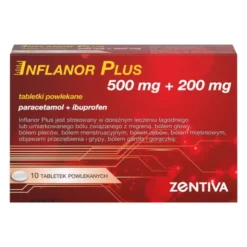 Inflanor Plus, 500 mg + 200 mg, tabletki powlekane, 10 szt.