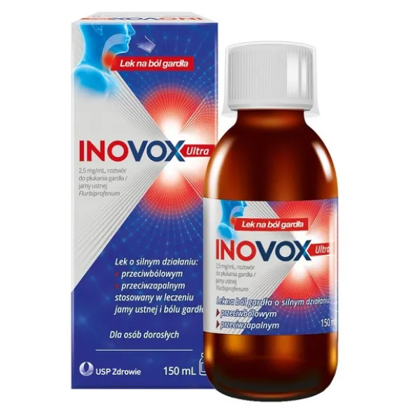 Inovox Ultra, 2,5 mg/ml, roztwór do płukania jamy ustnej, gardła, 150 ml