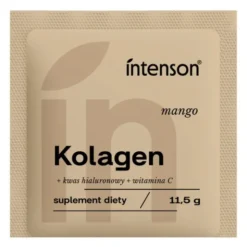 Intenson Kolagen + kwas hialuronowy + witamina C, proszek, smak mango, 11,5 g