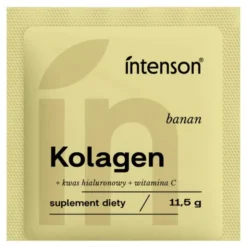 Intenson Kolagen + kwas hialuronowy + witamina C, proszek, smak bananowy, 11,5 g