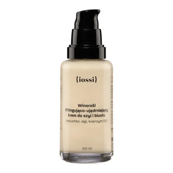 Iossi Winorośl, liftingująco-ujędrniający krem do szyi i biustu z bakuchiolem, 100 ml