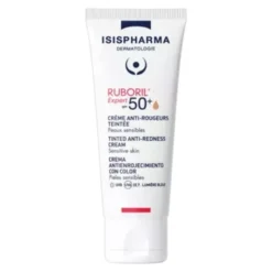 ISISPHARMA RUBORIL EXPERT SPF 50+, krem ochronny do skóry naczynkowej, delikatnie koloryzujący, 40 ml