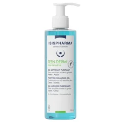ISISPHARMA TEEN DERM GEL SENSITVE, oczyszczający żel do mycia twarzy, 400 ml