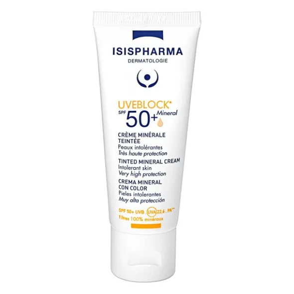 ISISPHARMA UVEBLOCK MINERAL SPF 50+, krem mineralny koloryzujący, 40ml