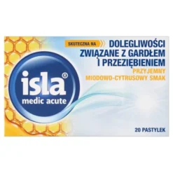 Isla Medic Acute, pastylki do ssania, miodowo-cytrusowe, 20 szt.
