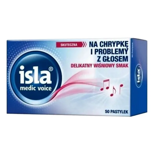 Isla Medic Voice, pastylki do ssania, 50 szt.
