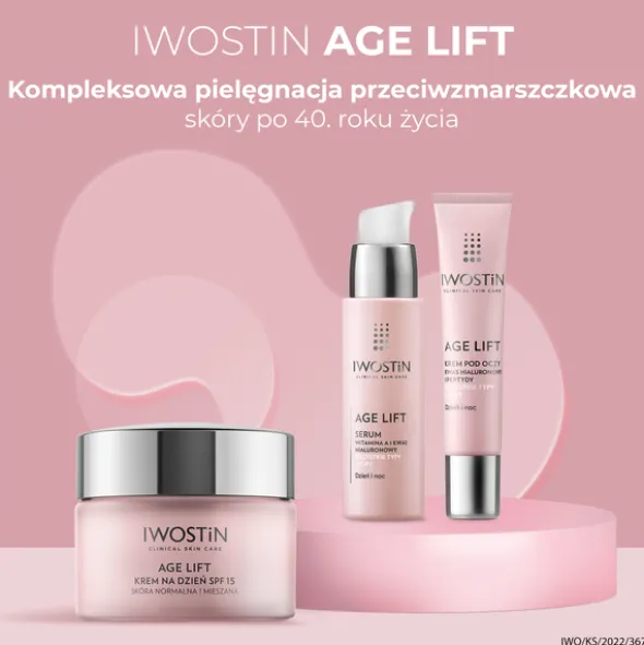 Iwostin Age Lift, krem na dzień do skóry normalnej i mieszanej, SPF 15, 40+, 50 ml