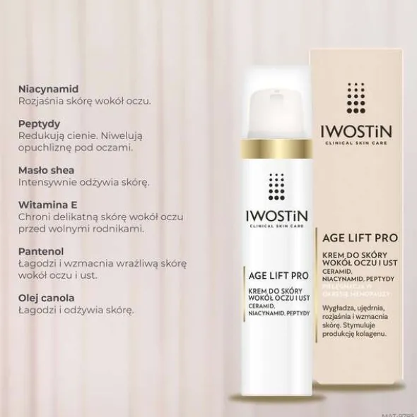 Iwostin Age Lift Pro, krem do skóry wokół oczu i ust, 15 ml