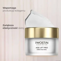Iwostin Age Lift Pro, krem z ceramidami, aminokwasami i kwasem hialuronowym, na noc, 50 ml