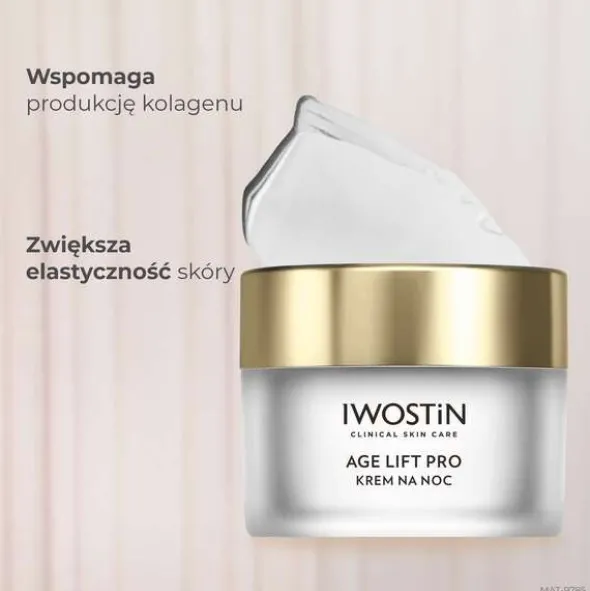 Iwostin Age Lift Pro, krem z ceramidami, aminokwasami i kwasem hialuronowym, na noc, 50 ml