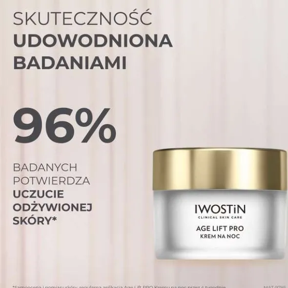 Iwostin Age Lift Pro, krem z ceramidami, aminokwasami i kwasem hialuronowym, na noc, 50 ml