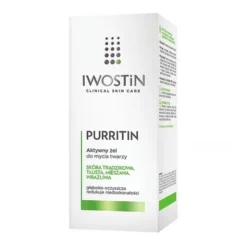 Iwostin Purritin, aktywny żel do mycia twarzy, skóra tłusta i trądzikowa, 150 ml