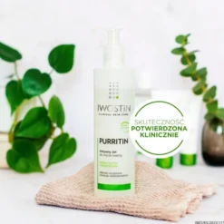 Iwostin Purritin, aktywny żel do mycia twarzy, skóra tłusta i trądzikowa, 150 ml