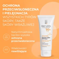 Iwostin Solecrin, żelowy krem do ciała SPF50+, 200 ml