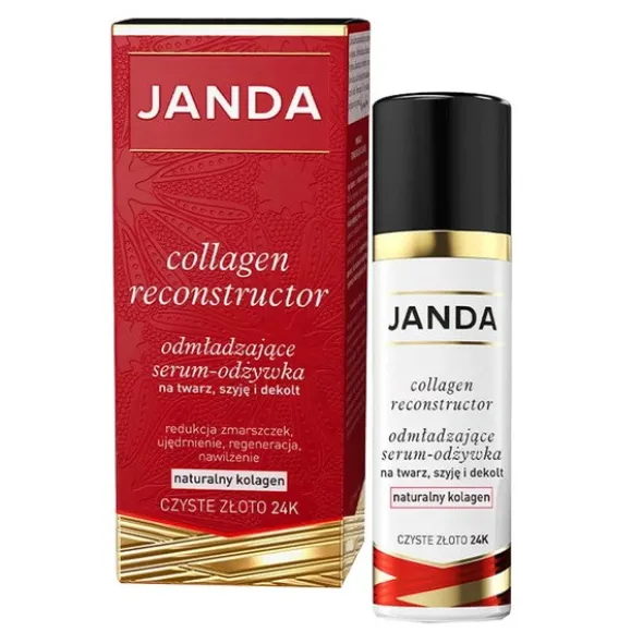 Janda Collagen Reconstructor, odmładzające serum-odżywka na twarz, szyję i dekolt, 50 ml