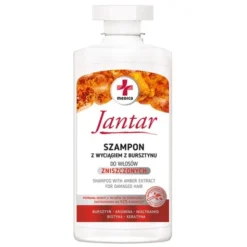 Jantar Medica, szampon z wyciągiem z bursztynu do włosów zniszczonych, 330 ml