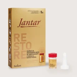Jantar Restore, kuracja regenerująca z esencją bursztynową dla włosów zniszczonych i osłabionych, 5 x 5 ml