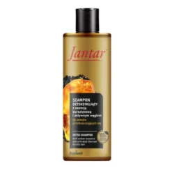 Jantar, szampon z esencją bursztynową i węglem do włosów przetłuszczających się, 300 ml