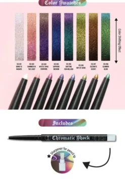 J.Cat Beauty Chromatic Shock 24/7 Xtreme Eyeliner 108, kredka do oczu z metalicznym połyskiem, 0,22 g