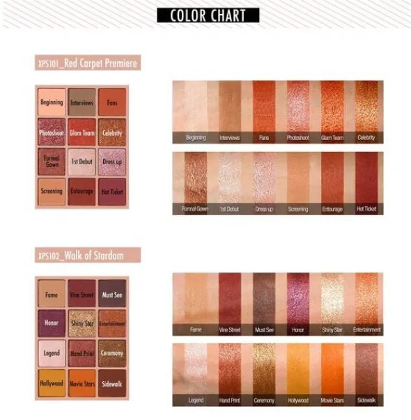J.Cat Beauty X-Treme Access Pocket Shadow Palette 102, kompaktowa paleta 12 cieni, 10 g