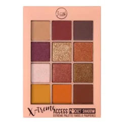 J.Cat Beauty X-Treme Access Pocket Shadow Palette 102, kompaktowa paleta 12 cieni, 10 g