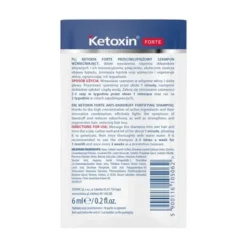 Ketoxin Forte, wzmacniający szampon przeciwłupieżowy, 6 ml