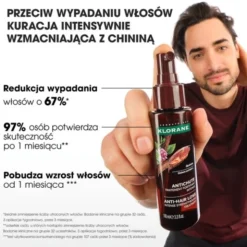 Klorane, kuracja przeciw wypadaniu włosów z chininą i kofeiną, 100 ml