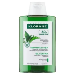 Klorane, seboregulujący szampon z organiczną pokrzywą, 200 ml