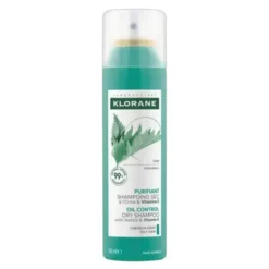 Klorane, szampon suchy, seboregulujący z pokrzywą i witaminą E, 150 ml