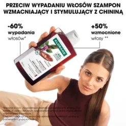 Klorane, szampon z chininą i organiczną szarotką, 400 ml