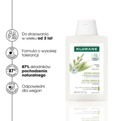 Klorane, szampon z owsem, 200 ml