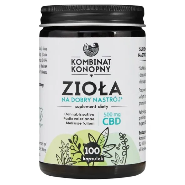 Kombinat Konopny Zioła na dobry nastrój, kapsułki, 100 szt.