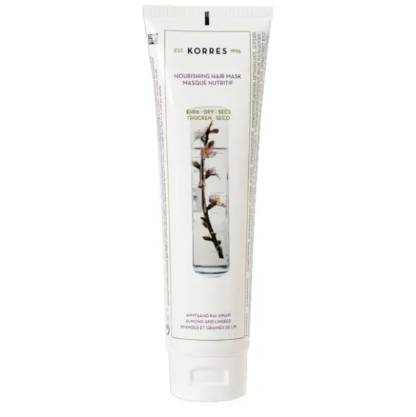 Korres, Almond Oil + Linseed Hair Mask, maska do włosów suchych i zniszczonych, 125 ml