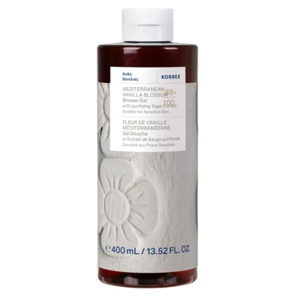 Korres, śródziemnomorski żel do mycia ciała o zapachu wanilii, 400 ml