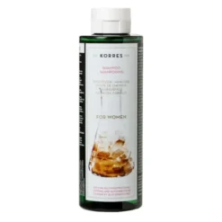 Korres, szampon przeciw wypadaniu włosów z cystyną i glikoproteinami dla kobiet, 250 ml