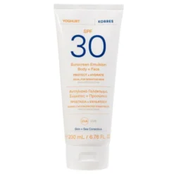 Korres Yoghurt, emulsja do ciała i twarzy SPF30, 200 ml