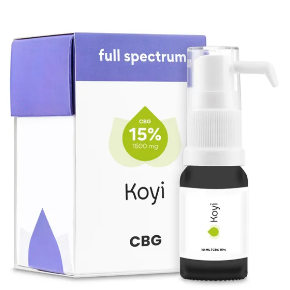 Koyi Full Spectrum Olejek konopny CBG 15%, krople, 10 ml