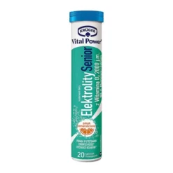 Kruger Vital Power Elektrolity Senior z witaminą D3 2000 j.m., wit. C, magnezem i Calcium, tabletki musujące, 20 szt.