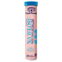 Kruger Vital Power Włosy, tabletki musujące, smak grapefruit-pomarańcza-limonka, 20 szt.