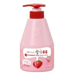 Kwailnara Strawberry Milk, witalizujące mleczko do ciała z ekstraktem z truskawki, 560 g