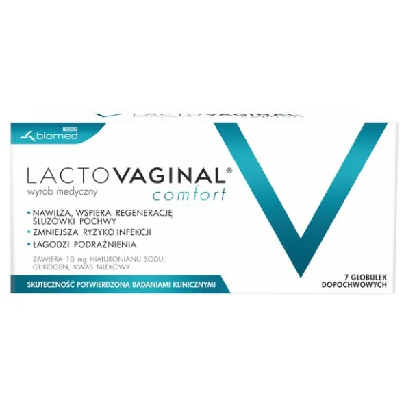 Lactovaginal Comfort, globulki dopochwowe, 7 szt.